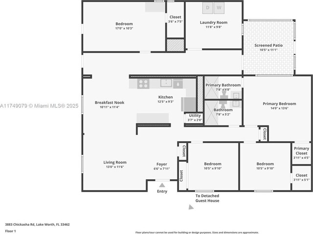 3883 Chickasha Rd, Lake Worth, FL 33462 - view of home floor plan