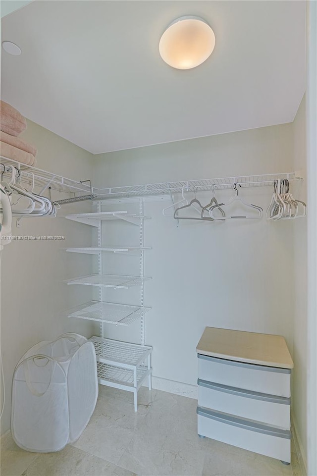 view of walk in closet