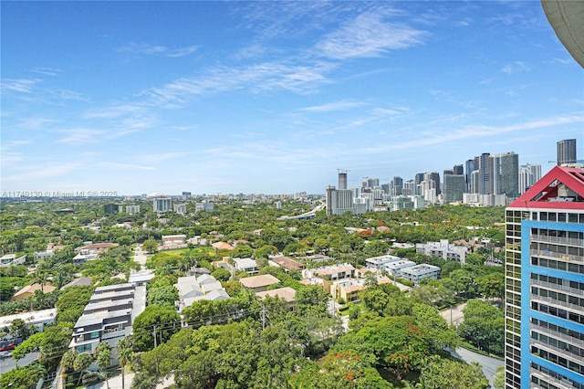 drone / aerial view featuring a view of city