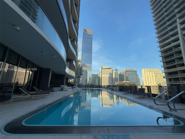 1000 Brickell Plz Unit 4314, Miami, FL 33131 - community pool with a patio area and a view of city