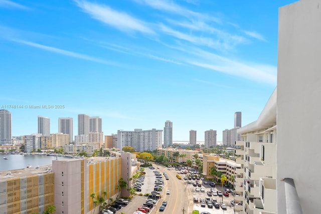 city view featuring a water view
