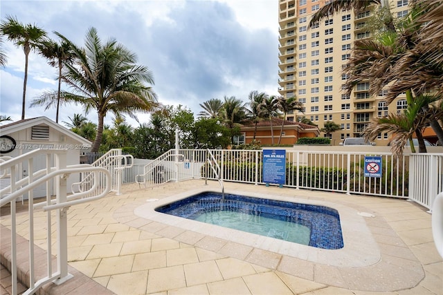 2030 S Ocean Dr Unit 618, Hallandale Beach, FL 33009 - view of swimming pool with a community hot tub