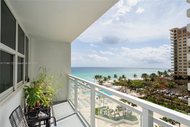2030 S Ocean Dr Unit 618, Hallandale Beach, FL 33009 - balcony featuring a water view