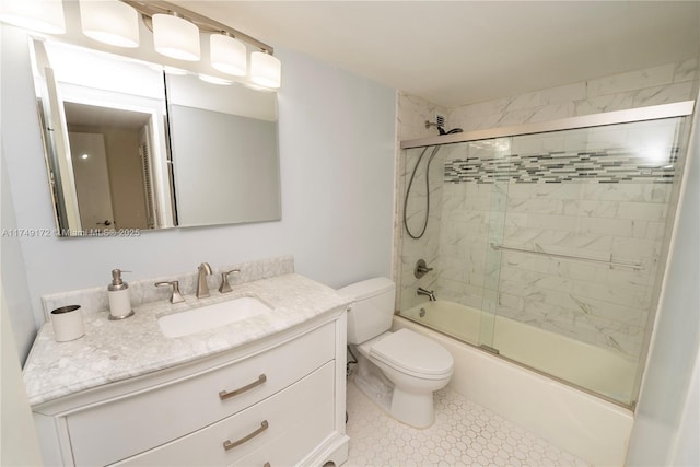 2030 S Ocean Dr Unit 618, Hallandale Beach, FL 33009 - full bath with vanity, toilet, and bath / shower combo with glass door