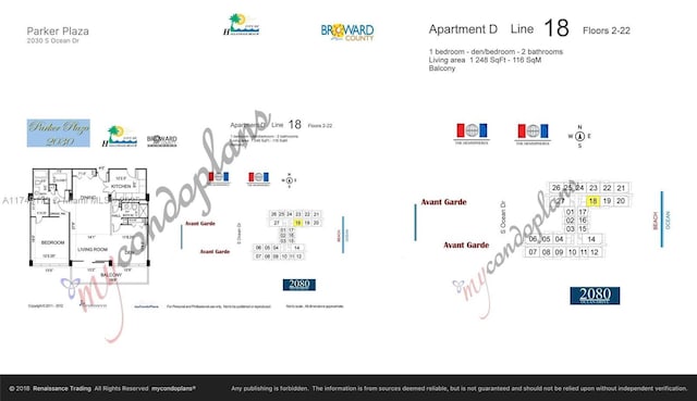 2030 S Ocean Dr Unit 618, Hallandale Beach, FL 33009 - plan