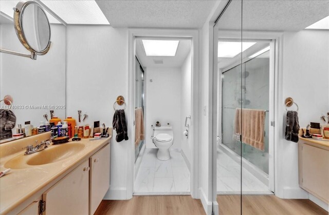 500 SW 130th Ter Unit 407A, Pembroke Pines, FL 33027 - full bath with toilet, a shower stall, vanity, and marble finish floors