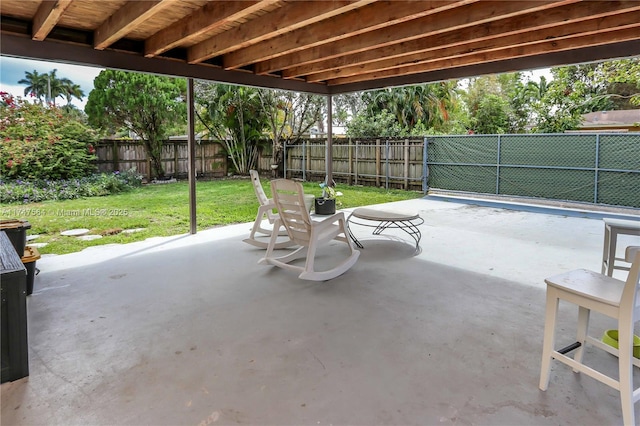 view of patio / terrace featuring a fenced backyard