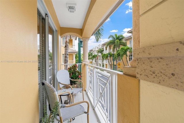 balcony featuring visible vents