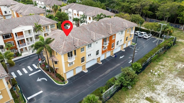 aerial perspective of suburban area
