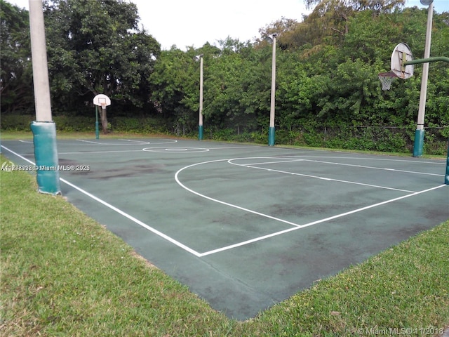 view of sport court with community basketball court