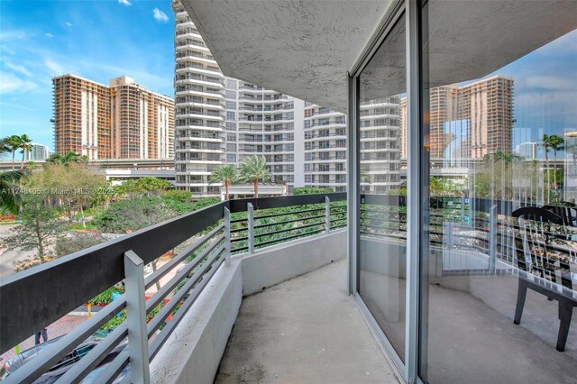 balcony with a city view