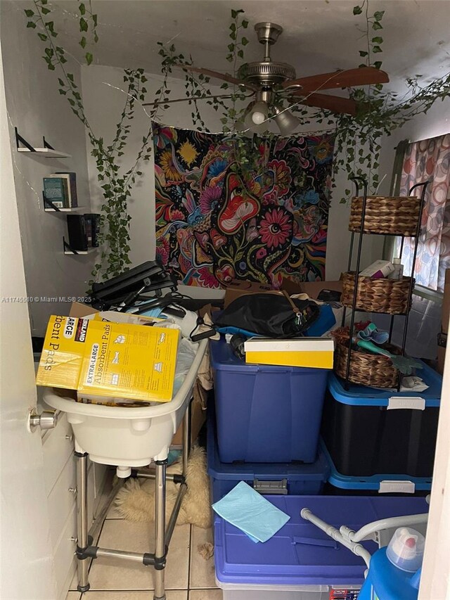120 NE 75th St, Miami, FL 33138 - interior space featuring ceiling fan and tile patterned floors
