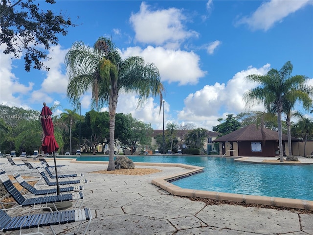 pool featuring a patio