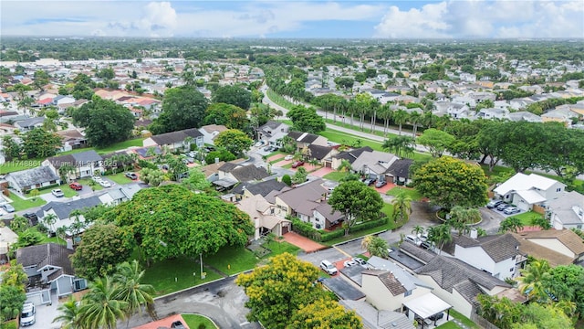 drone / aerial view with a residential view