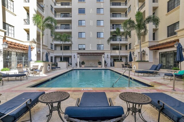 pool featuring a patio