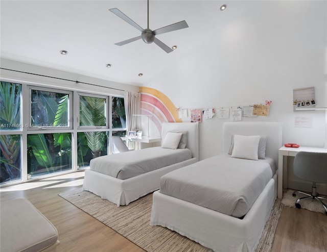 144 N Prospect Dr, Coral Gables, FL 33133 - bedroom featuring wood finished floors and recessed lighting