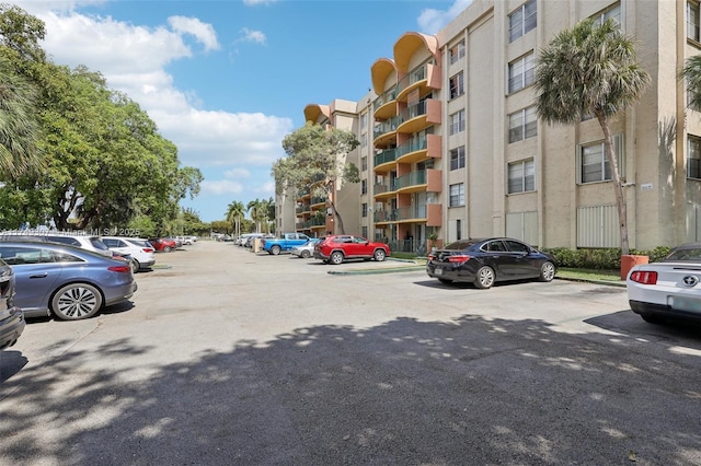 view of uncovered parking lot