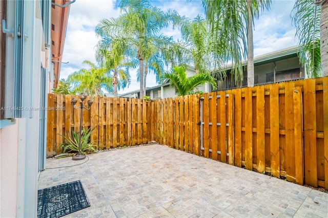 view of patio / terrace with fence