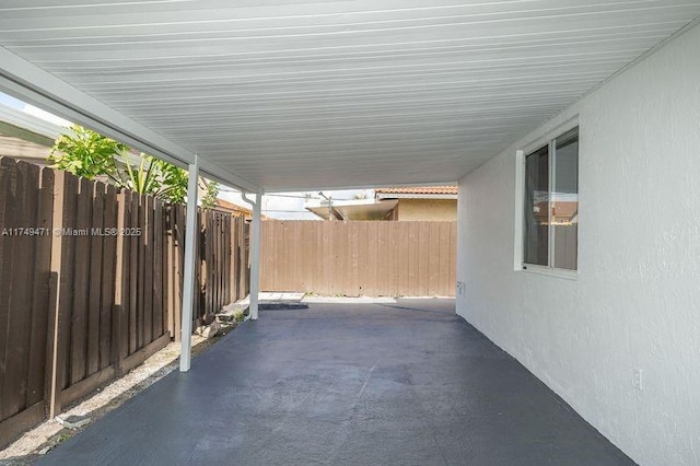 view of patio with fence