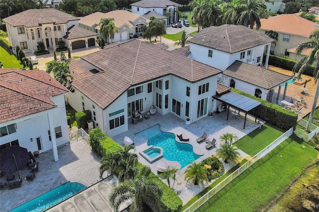 bird's eye view featuring a residential view