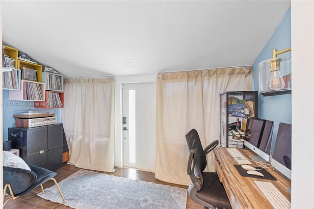 431 NE 110th Ter, Miami, FL 33161 - office with vaulted ceiling and wood finished floors