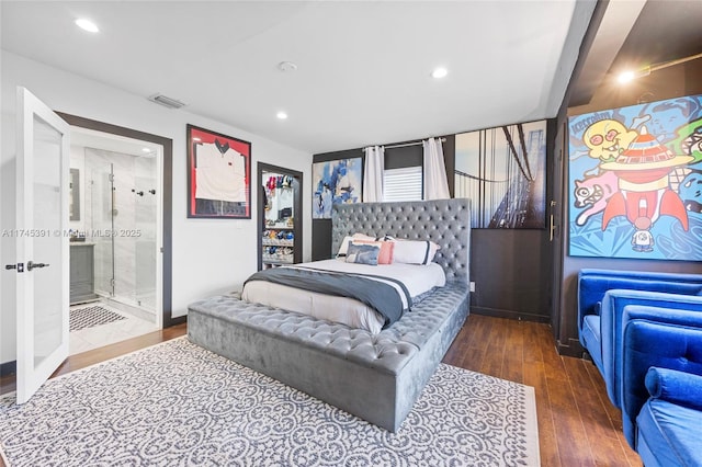 431 NE 110th Ter, Miami, FL 33161 - bedroom with hardwood / wood-style flooring, recessed lighting, and ensuite bathroom