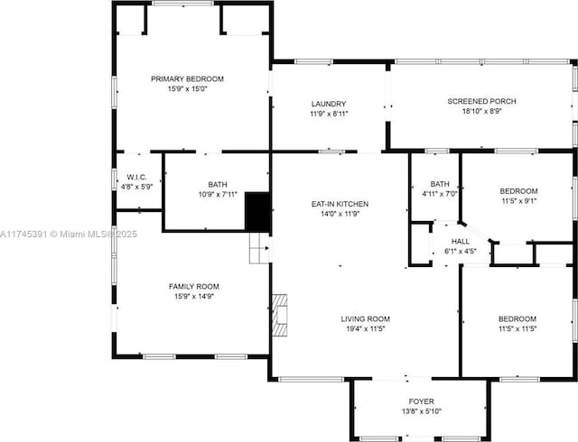 431 NE 110th Ter, Miami, FL 33161 - view of floor plan / room layout
