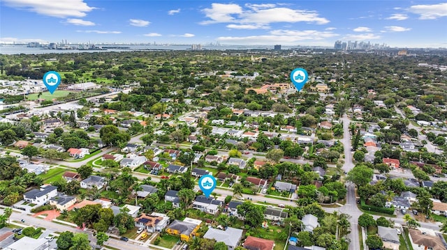 431 NE 110th Ter, Miami, FL 33161 - aerial overview of property's location featuring nearby urban area