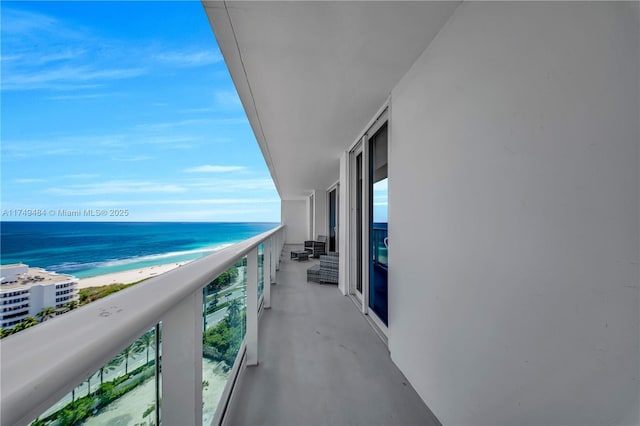 100 Bayview Dr Unit 2014, Sunny Isles Beach, FL 33160 - balcony featuring a water view and a beach view