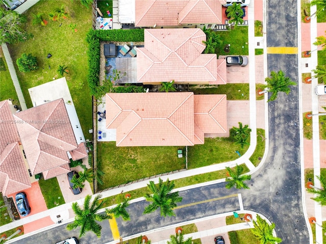 bird's eye view with a residential view