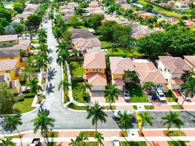 bird's eye view with a residential view