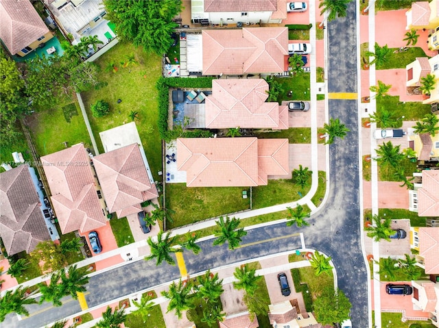aerial view featuring a residential view