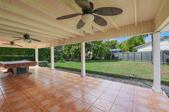 view of patio with fence