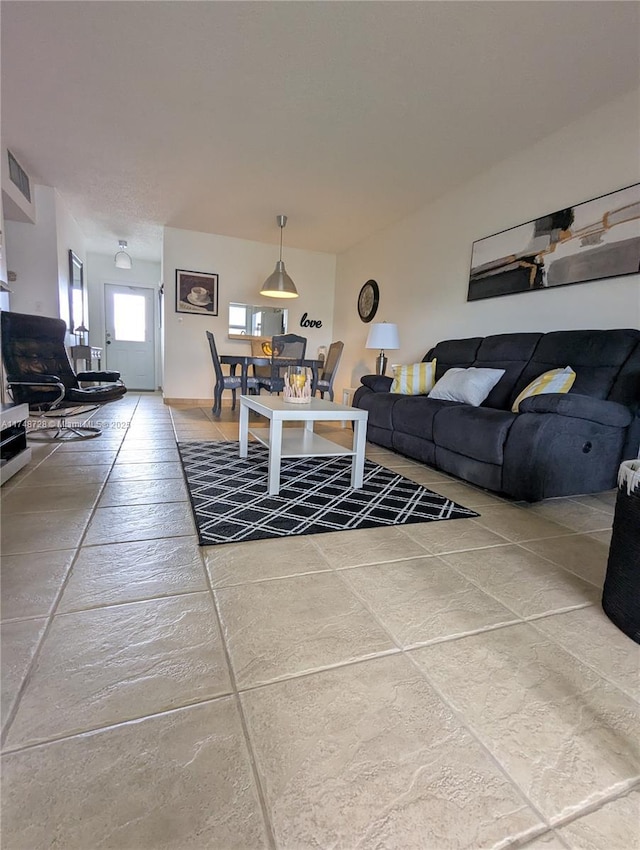 living room with visible vents