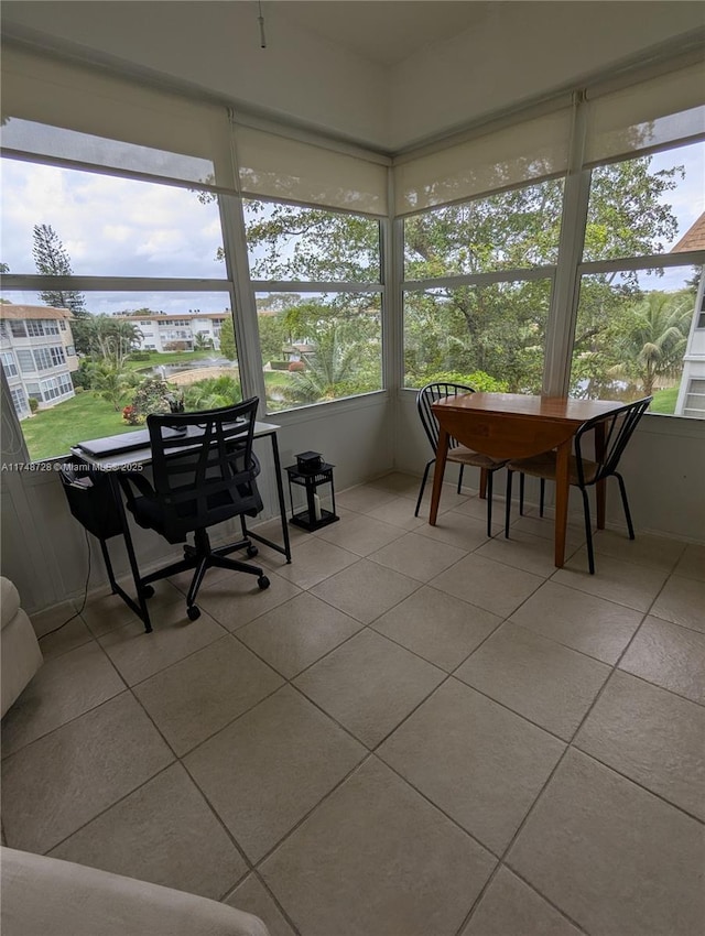 view of sunroom