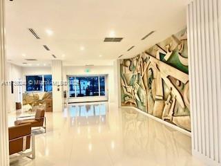 community lobby with visible vents