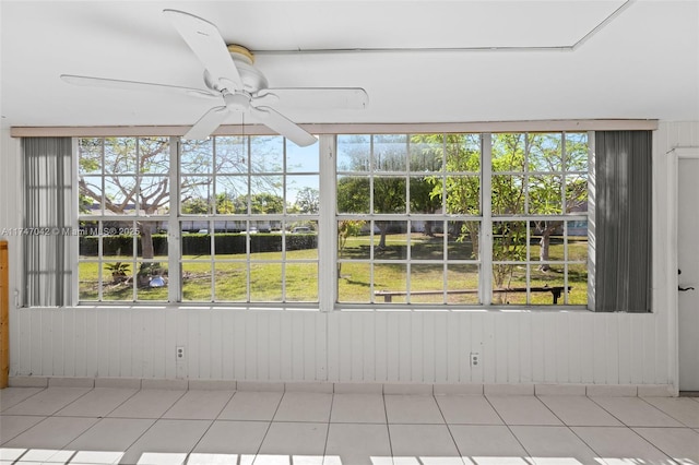 17084 SW 112th Ct Unit V3142, Miami, FL 33157 - unfurnished sunroom featuring a ceiling fan