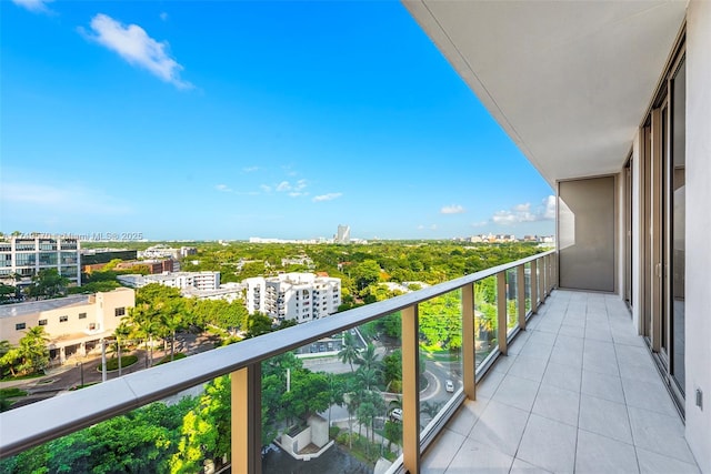 balcony featuring a view of city