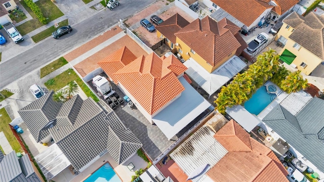 drone / aerial view featuring a residential view