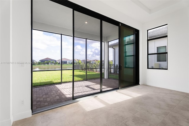 interior space featuring baseboards