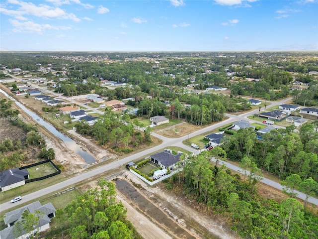 aerial view with a residential view