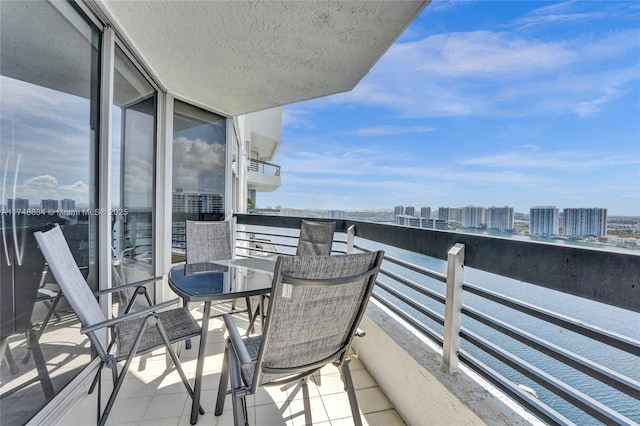 balcony with a city view