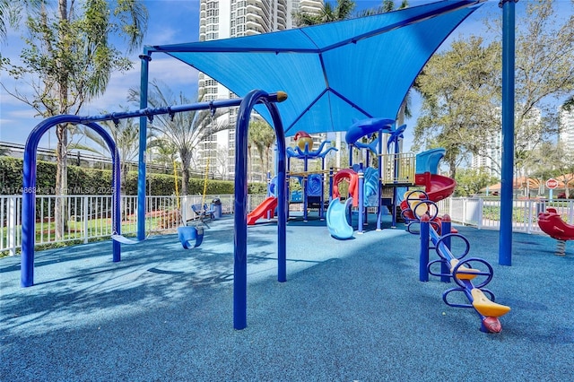community playground featuring fence