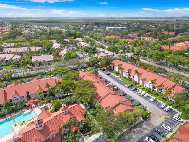 drone / aerial view featuring a residential view