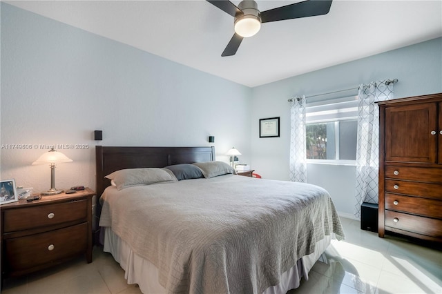 16344 SW 44th Way, Miami, FL 33185 - bedroom featuring ceiling fan and light tile patterned flooring