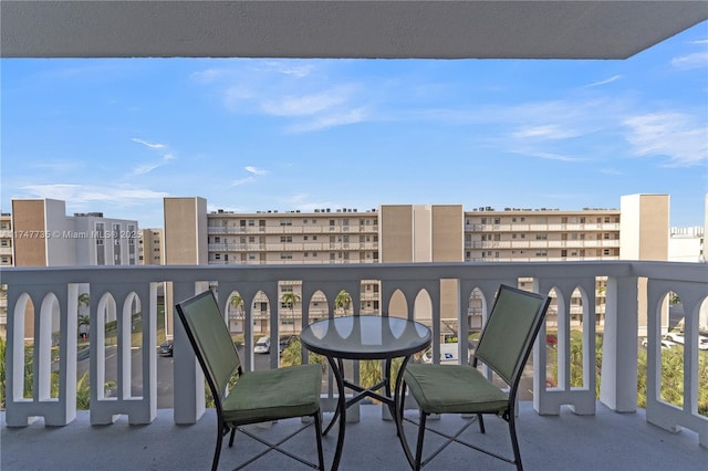 balcony featuring a view of city