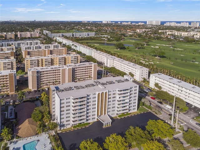 aerial view with a view of city