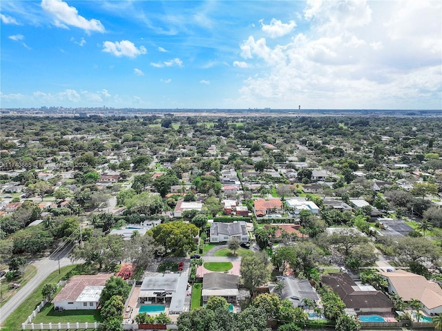 bird's eye view featuring a residential view