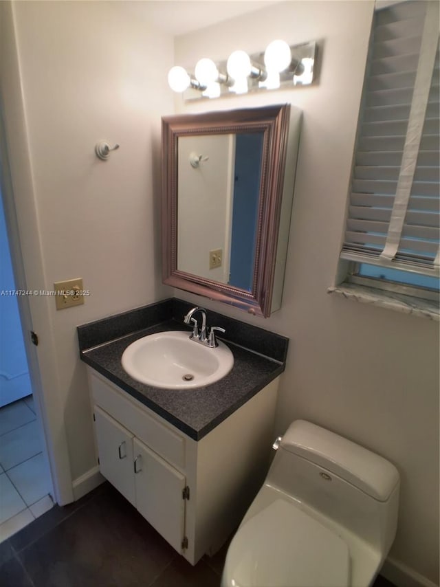 1821 Jefferson Ave Unit 205, Miami Beach, FL 33139 - bathroom with vanity and tile patterned floors