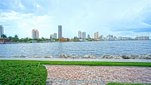 3530 Mystic Pointe Dr Unit 2303, Aventura, FL 33180 - water view with a skyline view